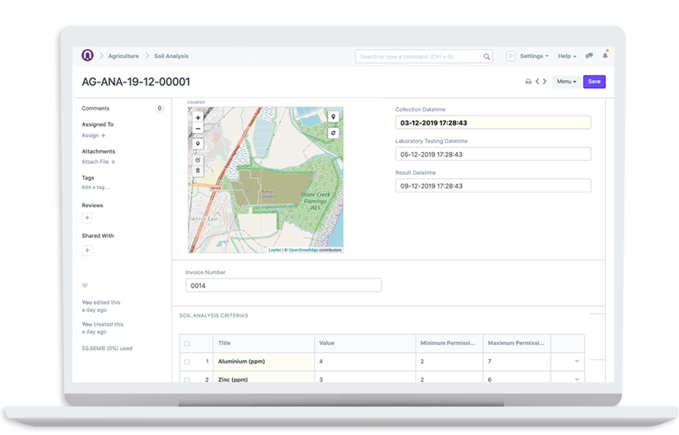 Agriculter ERP system