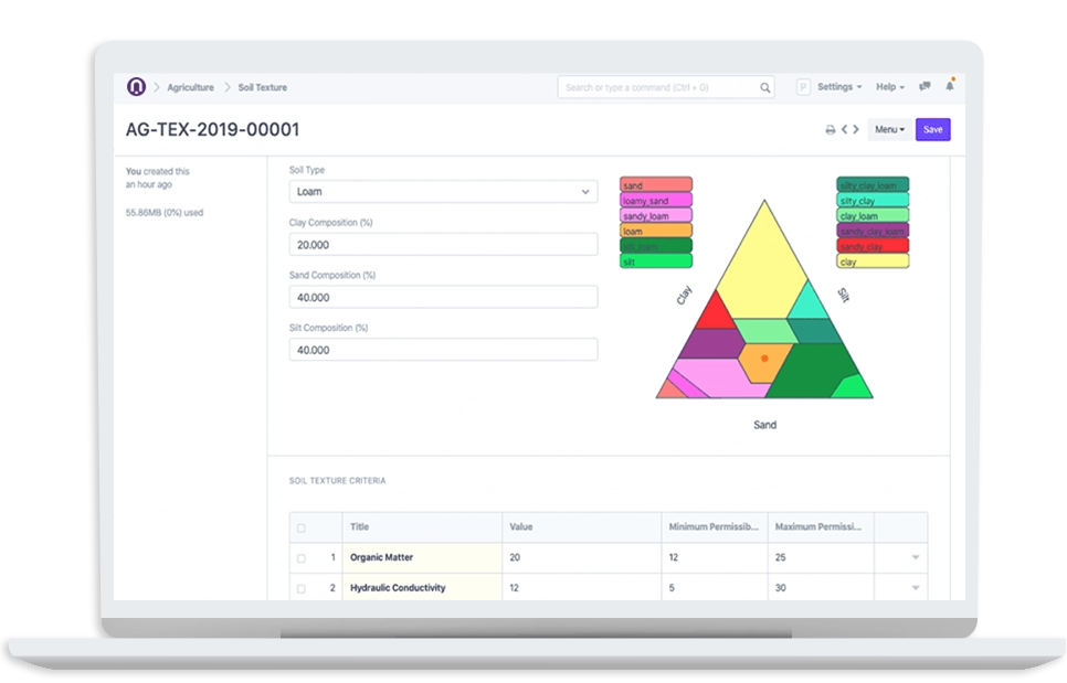 Agriculter ERP system